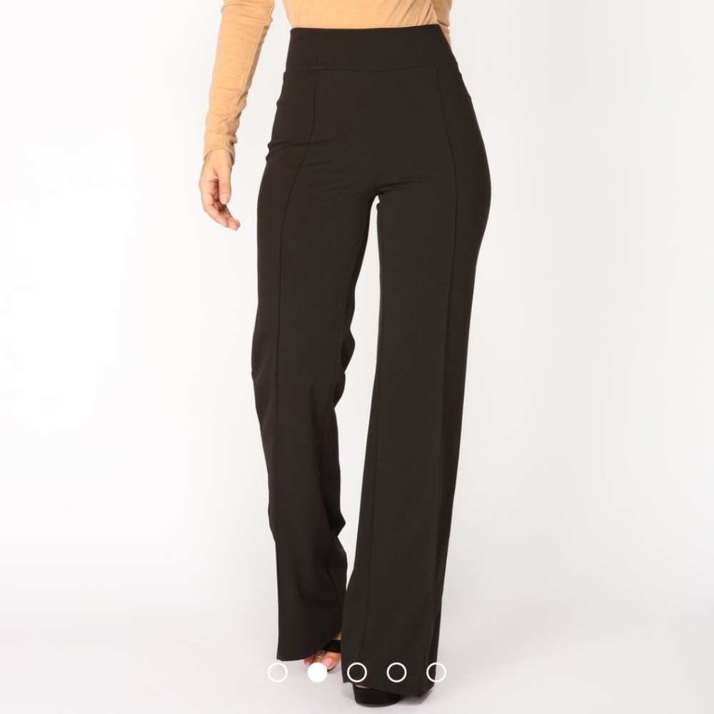 Fashion Nova Clarissa High Waisted Black Pants